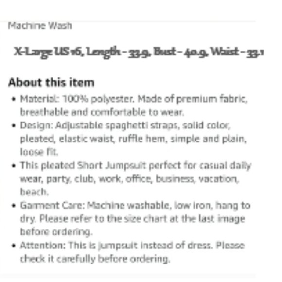 EXLURA Romper Dress Spaghetti Strap Chiffon Sky Blue XL🆕FAST⌚📦🏃🏻💨⚡🚚 - Picture 14 of 16